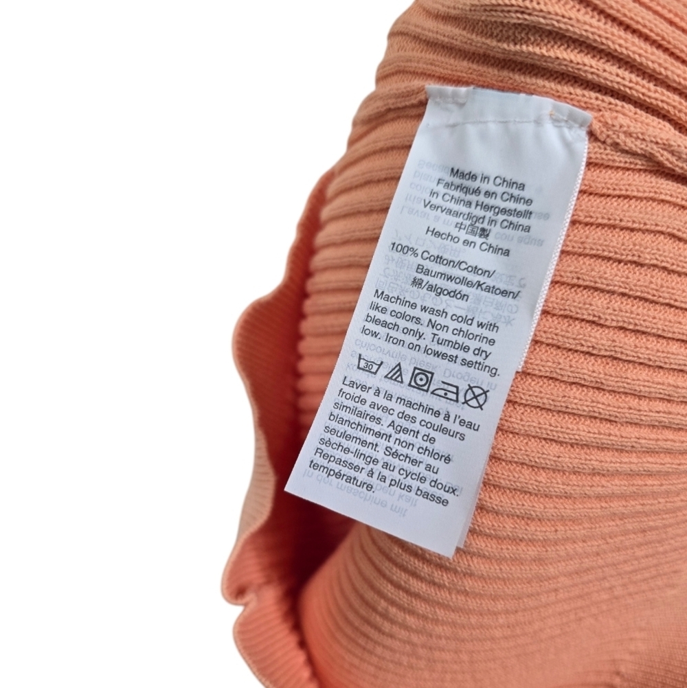 J. Crew Ribbed V Neck Knit Tank Top Peach S - Picture 7 of 8
